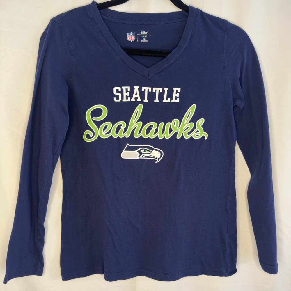 NFL Seattle Seahawks long sleeve v neck tee